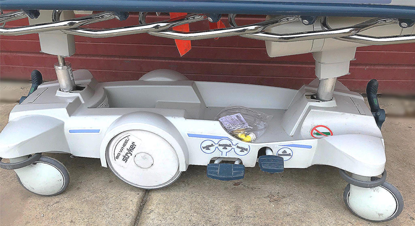 STRYKER 1015 BIG WHEEL & PAD HOSPITAL EMERGENCY GURNEY BED STRETCHER FREE SHIP
