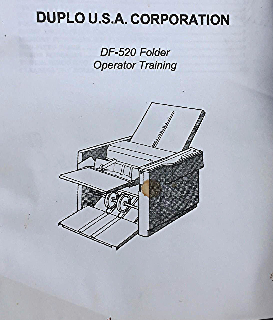 Duplo Automatic Paper Folder Folding Machine Model Df-520 DF520 FREE SHIPPING