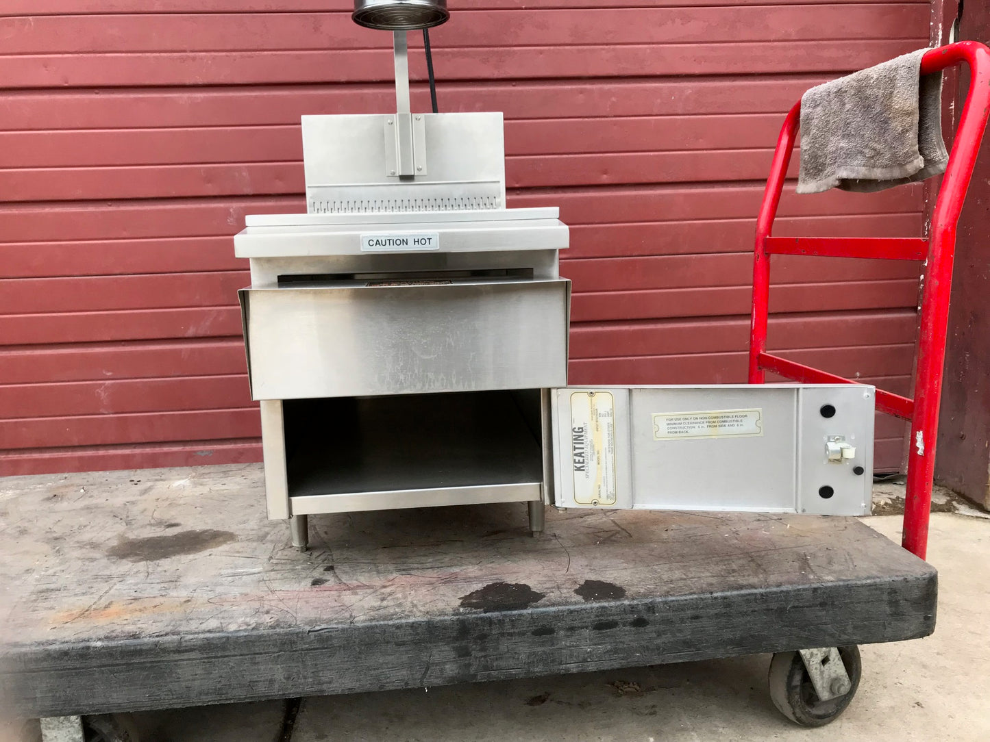 KEATING KEEP KRISP® 14" SALT BAGGING PREP STATION FOOD WARMER 2LCF HEAT LAMPs