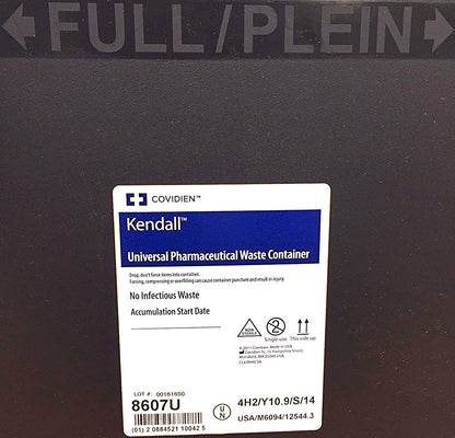 LARGE COVIDIEN KENDALL METAL PHARMACEUTICAL MEDICAL WASTE CONTAINER FREESHIPPING