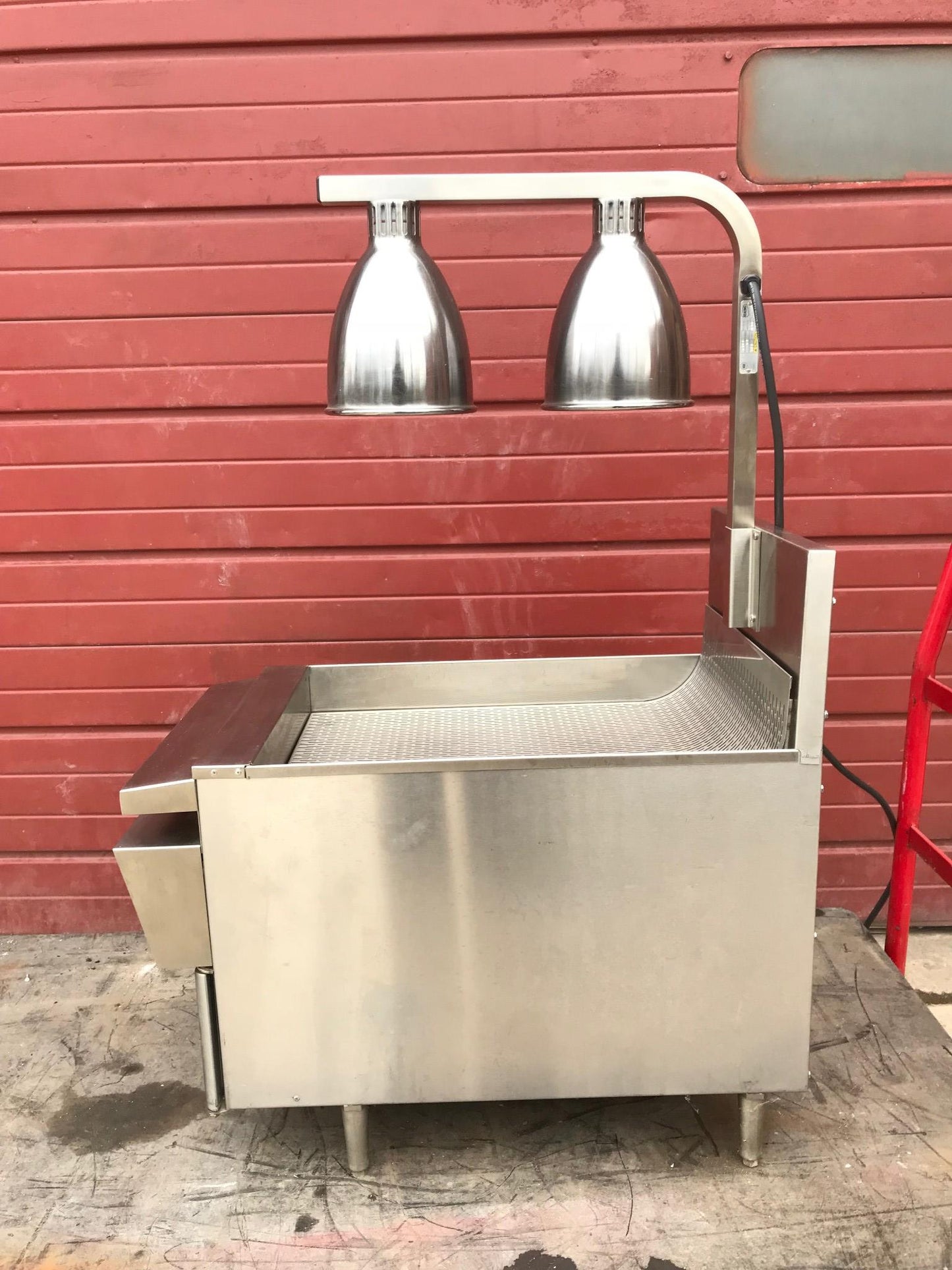 KEATING KEEP KRISP® 14" SALT BAGGING PREP STATION FOOD WARMER 2LCF HEAT LAMPs