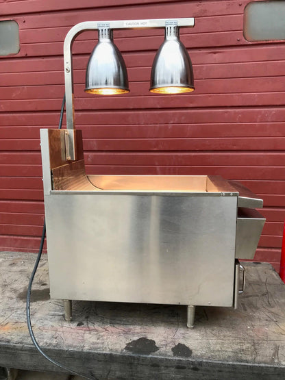 KEATING KEEP KRISP® 14" SALT BAGGING PREP STATION FOOD WARMER 2LCF HEAT LAMPs