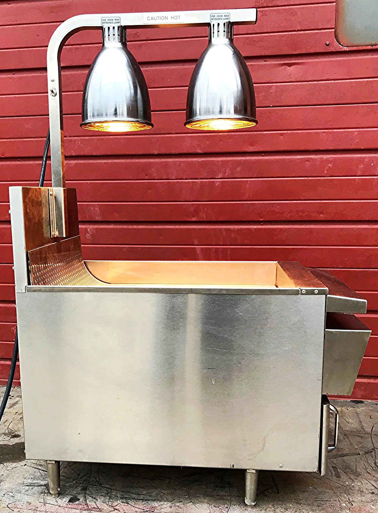 KEATING KEEP KRISP® 14" SALT BAGGING PREP STATION FOOD WARMER 2LCF HEAT LAMPs