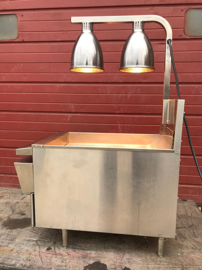 KEATING KEEP KRISP® 14" SALT BAGGING PREP STATION FOOD WARMER 2LCF HEAT LAMPs