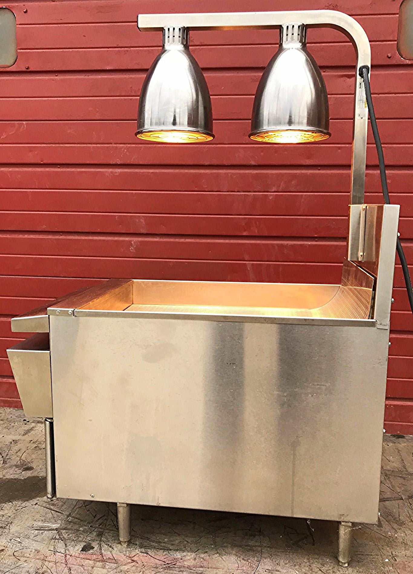 KEATING KEEP KRISP® 14" SALT BAGGING PREP STATION FOOD WARMER 2LCF HEAT LAMPs