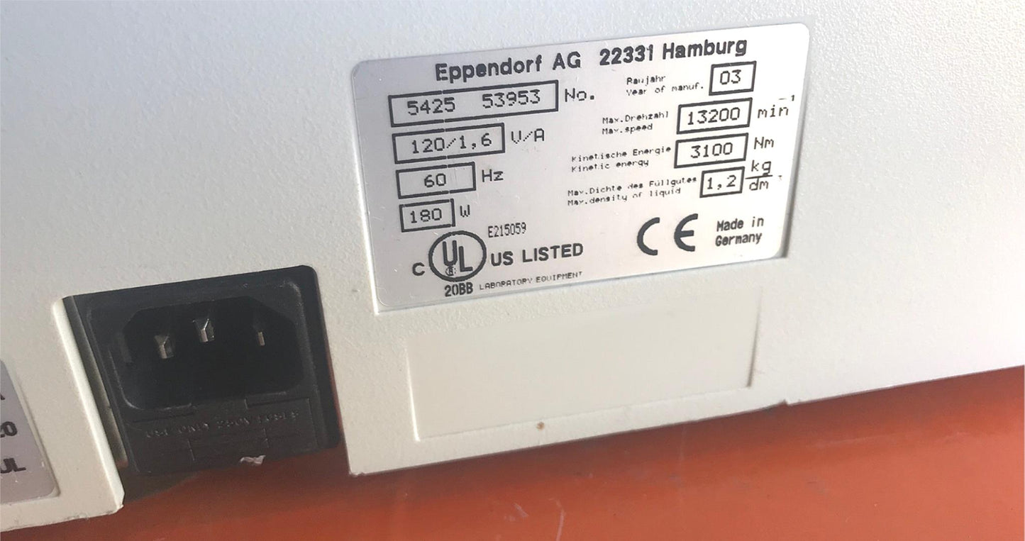 EPPENDORF 5415D with F45-24-1 ROTOR 90 Day WARRANTY WATCH VIDEO FREE SHIPPING