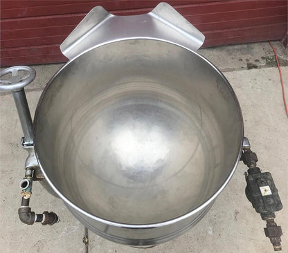 GROEN D2-40 MANUAL CRANK TILT 40 GALLON DIRECT STEAM KETTLE FREE BUSINESS SHIP