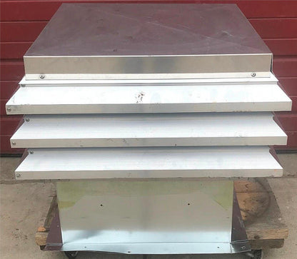 COMMERCIAL EXHAUST VENT 28x25x25 ALUMINUM ROOF MOUNT TIERED NON POWERED FILTERED