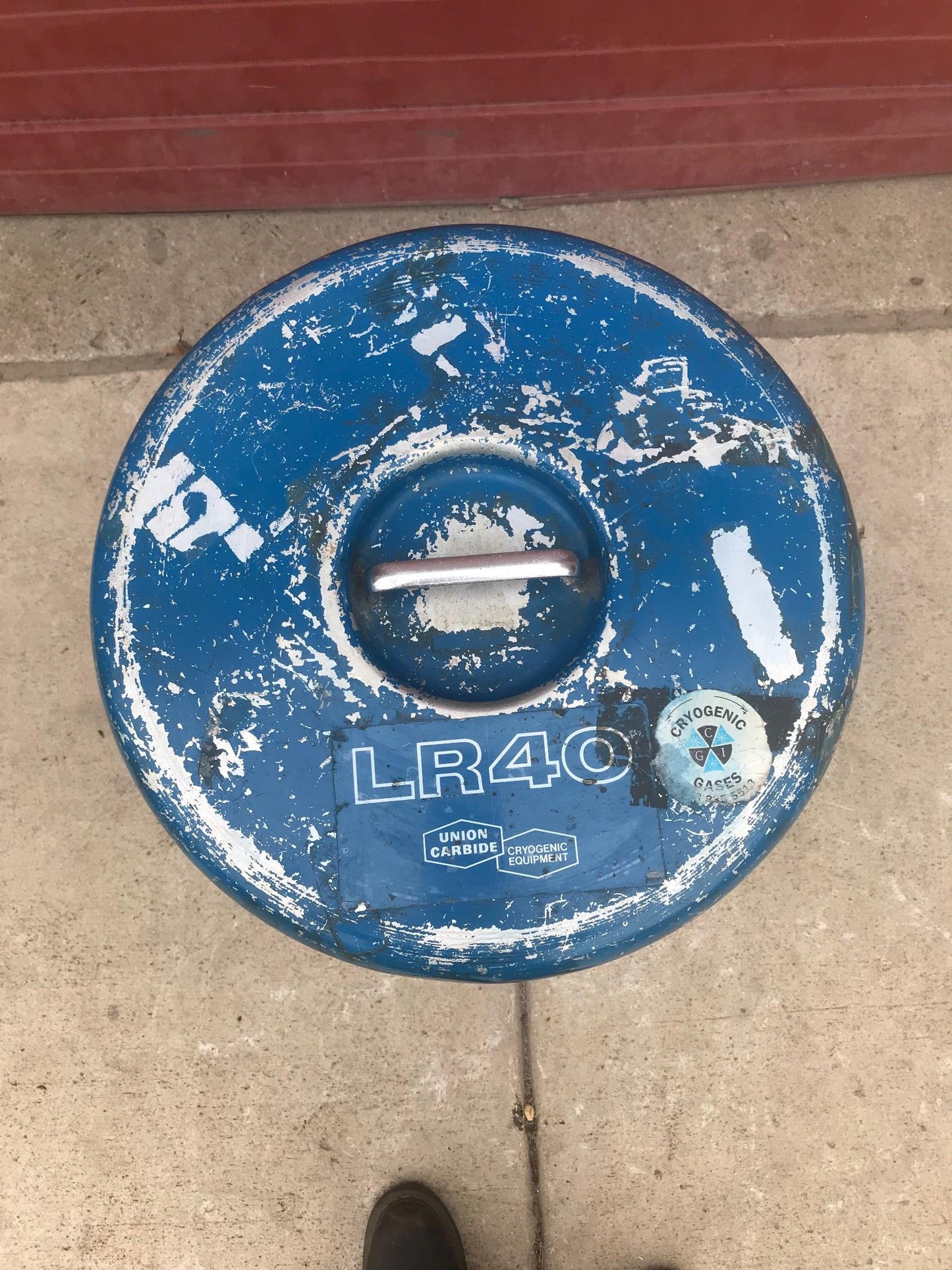 UNION CARBIDE 12 Gallon LR-40 CRYOGENIC REFRIGERATION TANK NO LEAKS 6 CANISTERS