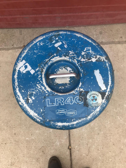 UNION CARBIDE 12 Gallon LR-40 CRYOGENIC REFRIGERATION TANK NO LEAKS 6 CANISTERS