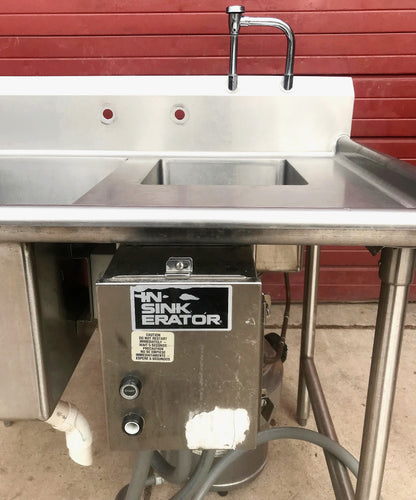 47" X 34" COMMERCIAL SINK & INSINKERATOR SS-500-28 5HP GARBAGE DISPOSAL FREESHIP