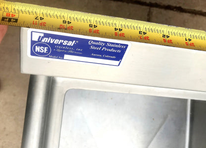 47" X 34" COMMERCIAL SINK & INSINKERATOR SS-500-28 5HP GARBAGE DISPOSAL FREESHIP