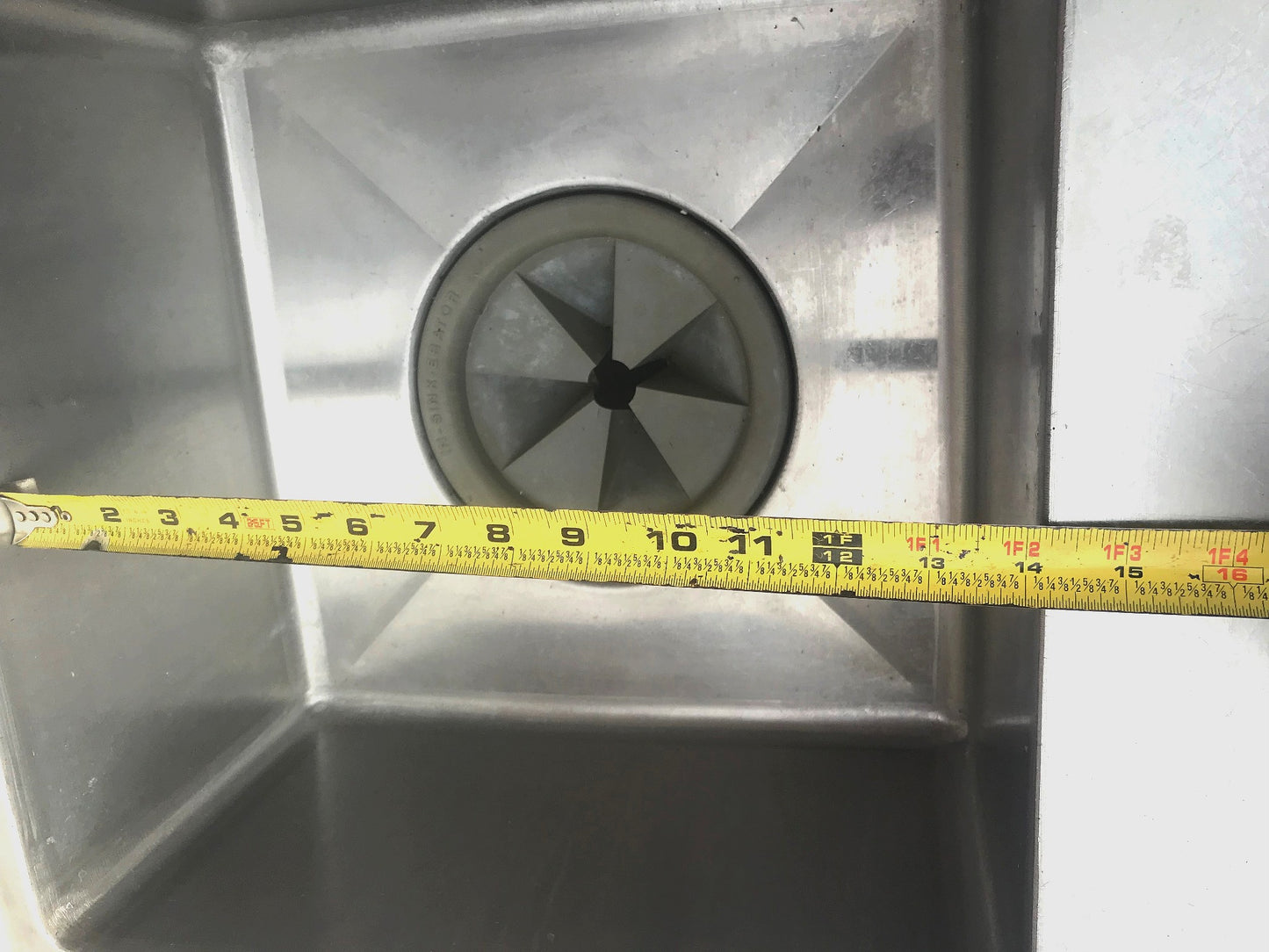 47" X 34" COMMERCIAL SINK & INSINKERATOR SS-500-28 5HP GARBAGE DISPOSAL FREESHIP