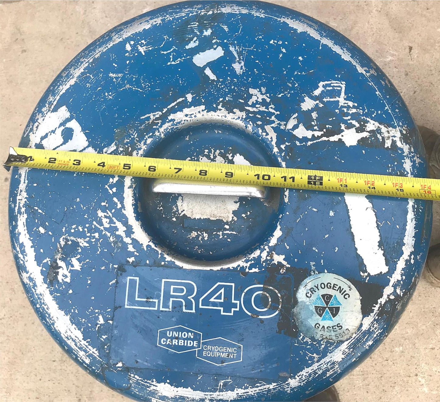 UNION CARBIDE 12 Gallon LR-40 CRYOGENIC REFRIGERATION TANK NO LEAKS 6 CANISTERS