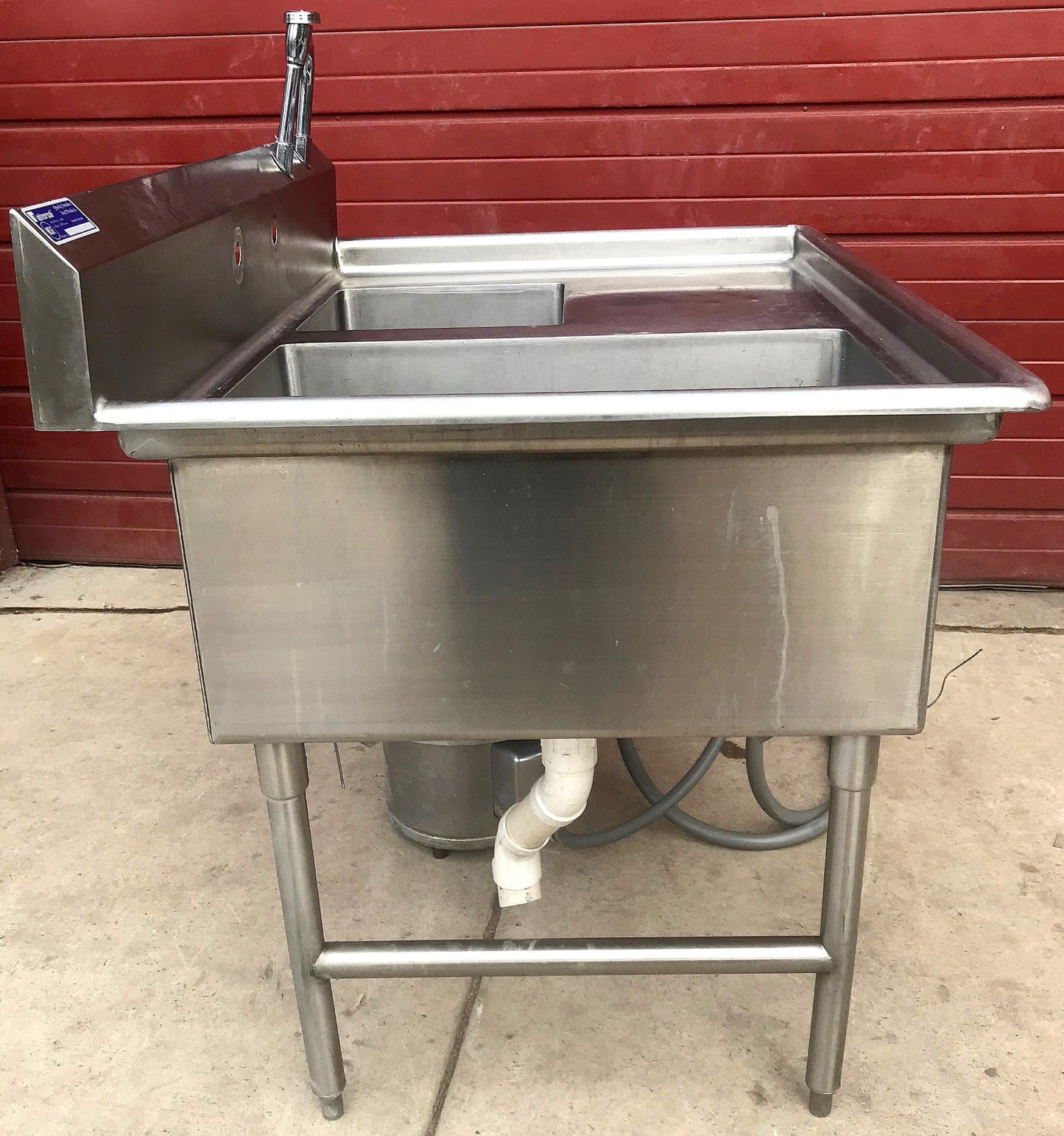 47" X 34" COMMERCIAL SINK & INSINKERATOR SS-500-28 5HP GARBAGE DISPOSAL FREESHIP