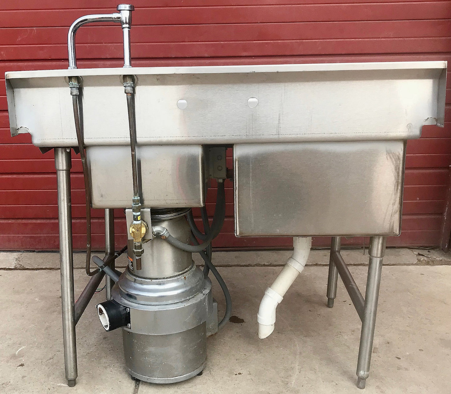 47" X 34" COMMERCIAL SINK & INSINKERATOR SS-500-28 5HP GARBAGE DISPOSAL FREESHIP