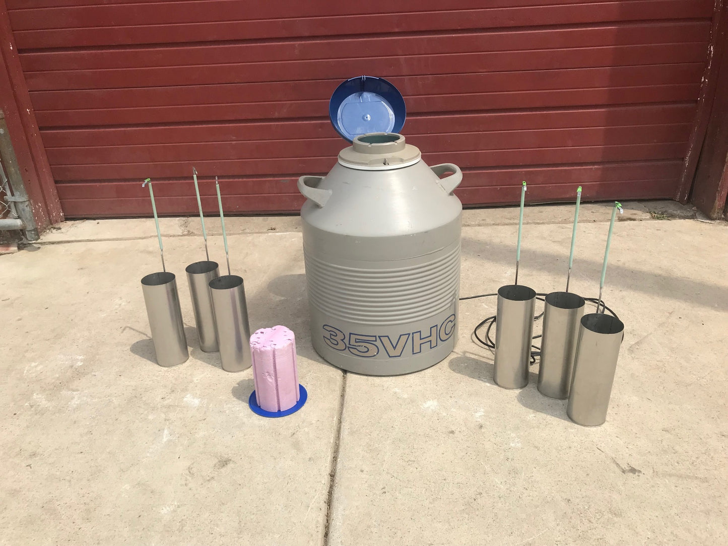 UNION CARBIDE 12 Gallon LR-40CRYOGENIC TANK COMPLETE ALL 6 INSERTS FREE SHIPPING