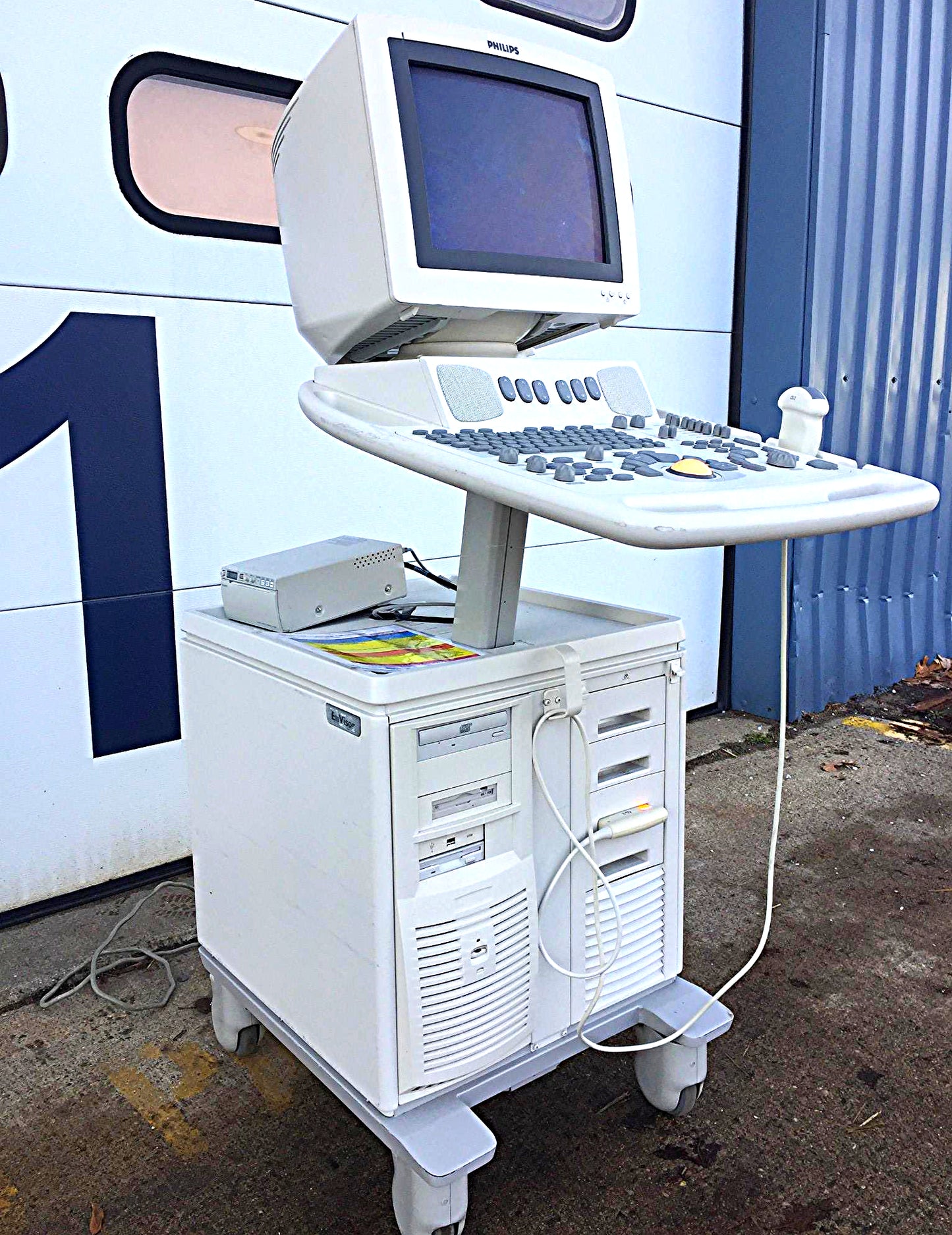 PHILIPS EnVisor C1 M2540A ULTRASOUND SYSTEM C5-2 PROBE & SONY PRINTER / WARRANTY