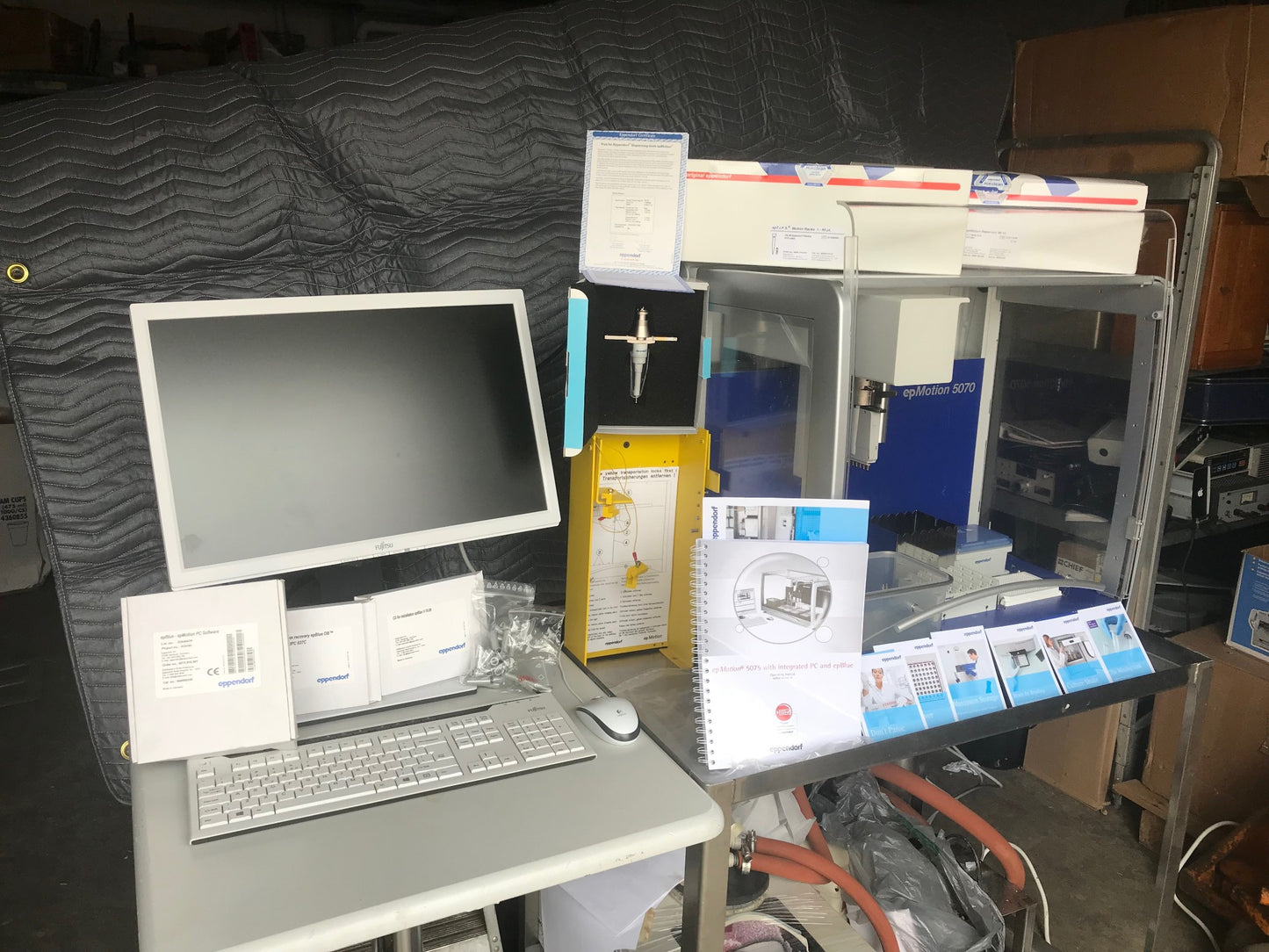EPPENDORF epMOTION EM5070 SISMATIC IPC627C Liquid Handler w SOFTWARE WATCH VIDEO