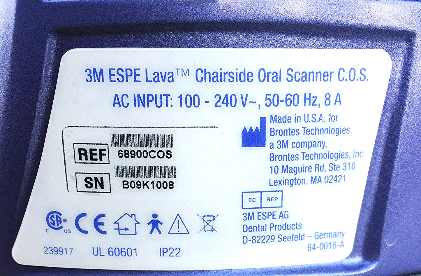3M ESPE Lava COS Chairside Oral Scanner Digital Intraoral 3-D Dental Imaging WOW