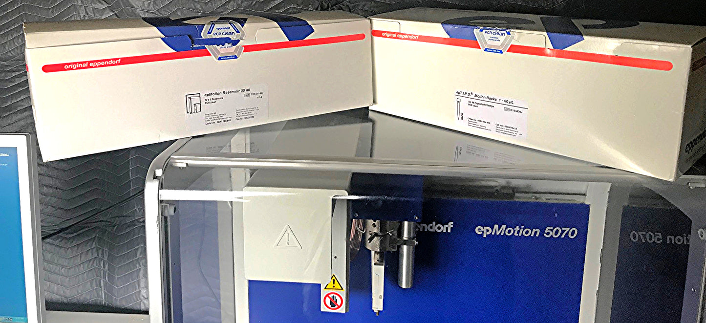 EPPENDORF epMOTION EM5070 SISMATIC IPC627C Liquid Handler w SOFTWARE WATCH VIDEO