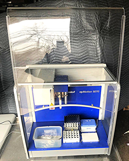 EPPENDORF epMOTION EM5070 SISMATIC IPC627C Liquid Handler w SOFTWARE WATCH VIDEO