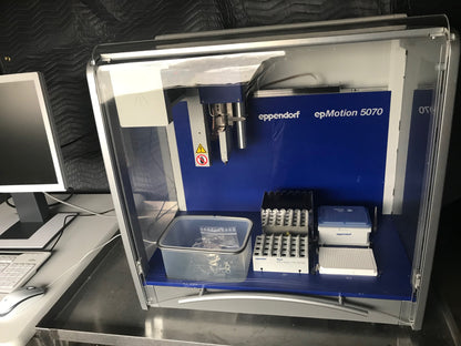 EPPENDORF epMOTION EM5070 SISMATIC IPC627C Liquid Handler w SOFTWARE WATCH VIDEO