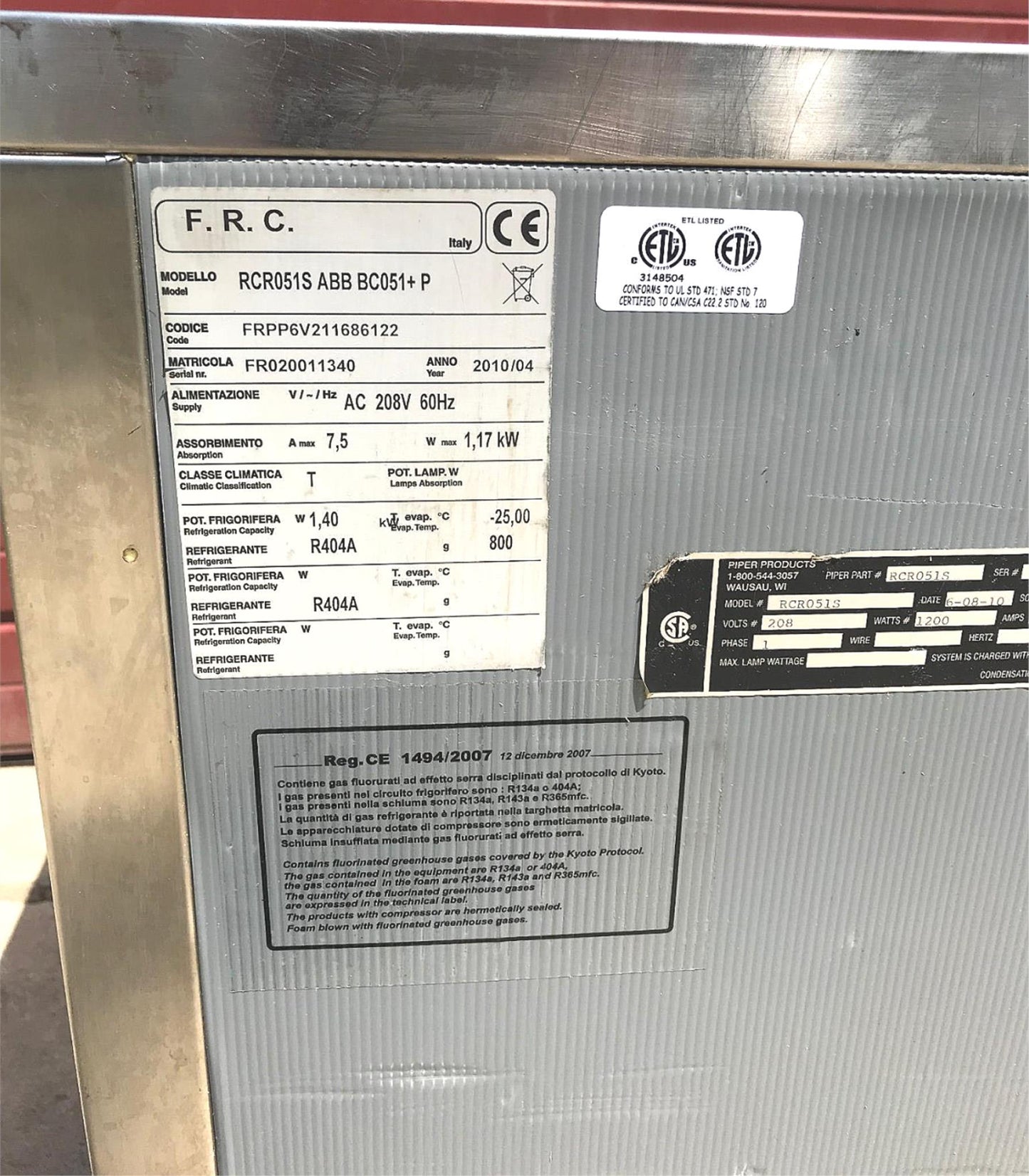 PIPER RCR051S UNDERCOUNTER or BENCHTOP BLAST FREEZER 90DAY WARRANTY FREESHIPPING