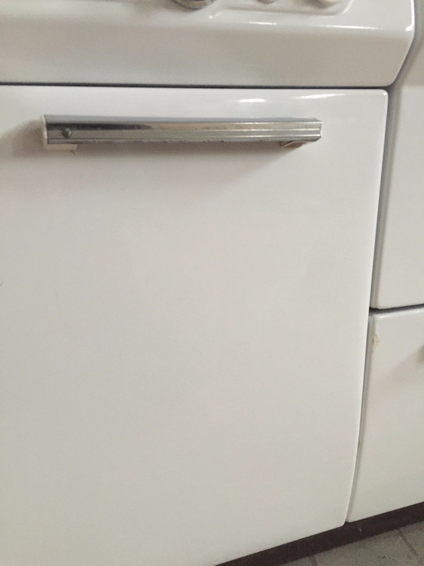 COMPLET VINTAGE NORGE GAS RANGE STOVE WHITE PORCELAIN ENAMEL BURNER OVEN BROILER