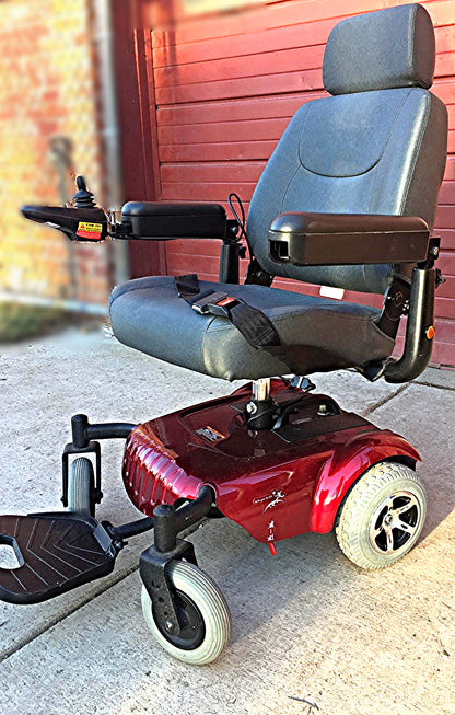 MERITS P320 RED LIGHT POWER WHEELCHAIR BRAND NEW BATTERIES WATCH VIDEO FREE SHIP