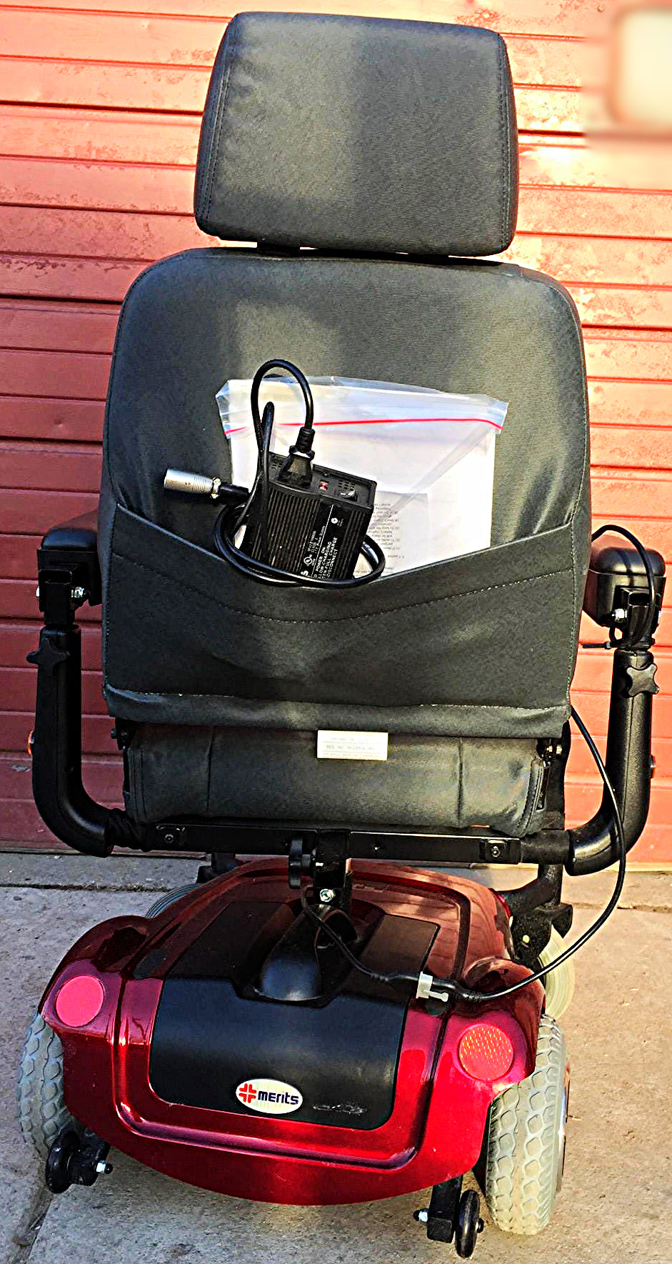 MERITS P320 RED LIGHT POWER WHEELCHAIR BRAND NEW BATTERIES WATCH VIDEO FREE SHIP