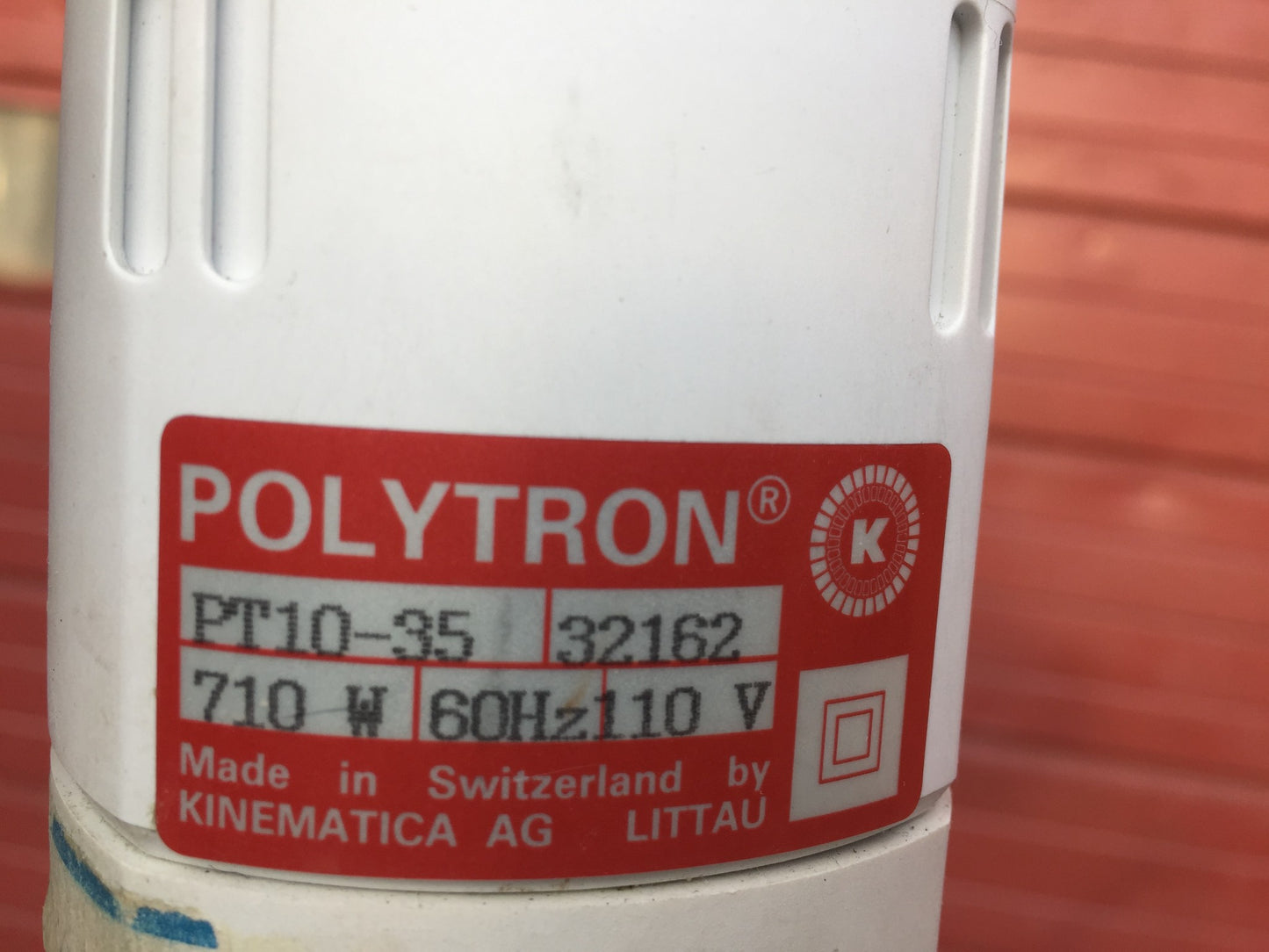 KINEMATICA POLYTRON PT10-35 PCU-11 HOMOGENIZER ROTATOR PTA7 w/ STAND WATCH VIDEO