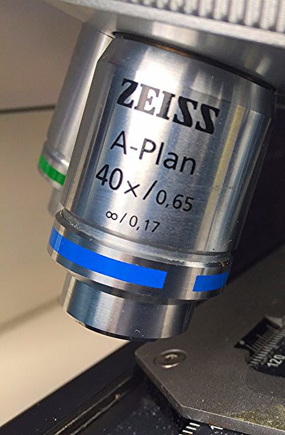 ZEISS AXIOSKOP-2 MICROSCOPE 3 OBJECTIVES & LIGHT SOURCE FREESHIP