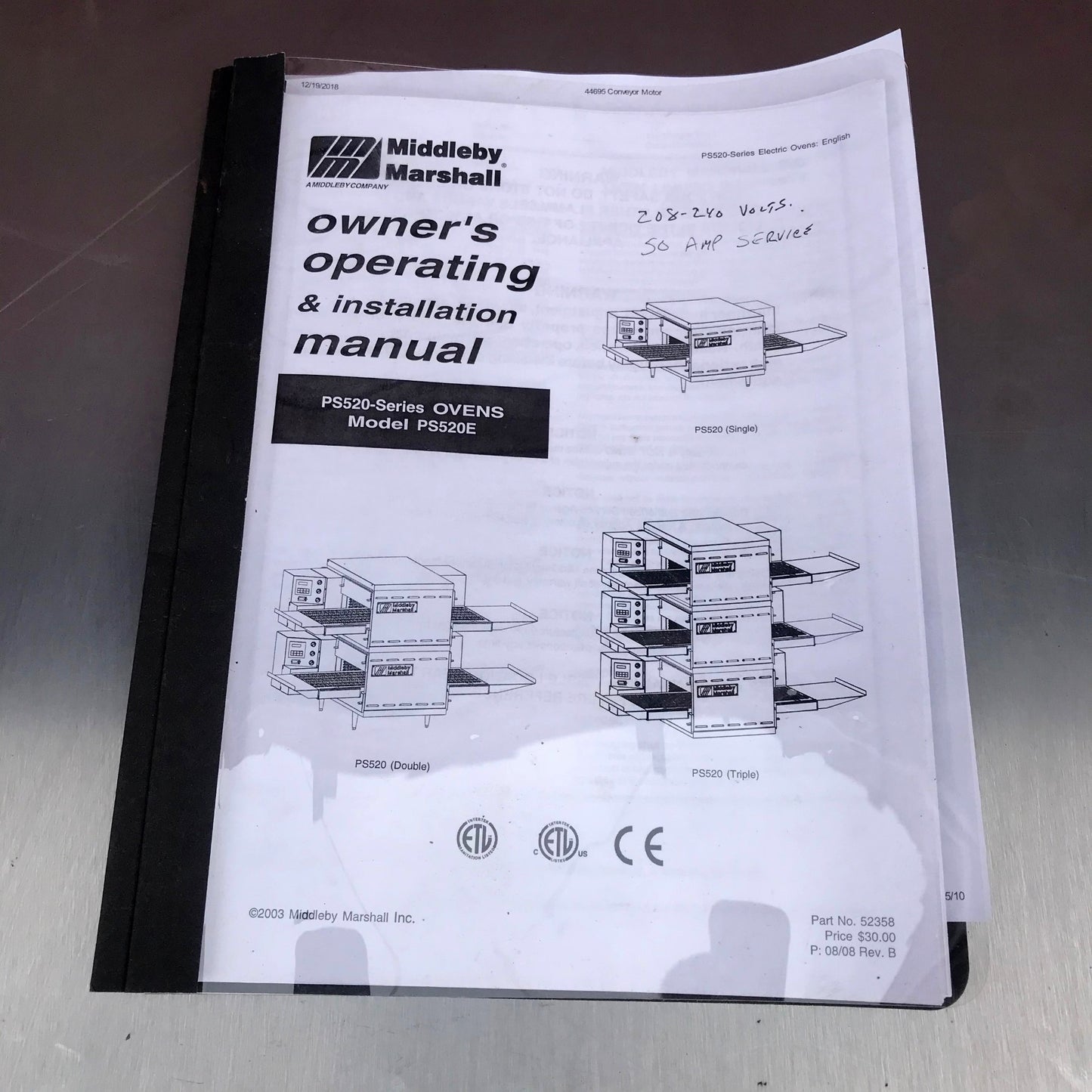 MIDDLEBY MARSHALL PS520 ELECTRI CONVEYOR PIZZA CONTERTOP OVEN WATCHVIDEOFREESHIP