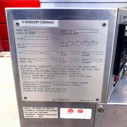 MIDDLEBY MARSHALL PS520 ELECTRI CONVEYOR PIZZA CONTERTOP OVEN WATCHVIDEOFREESHIP