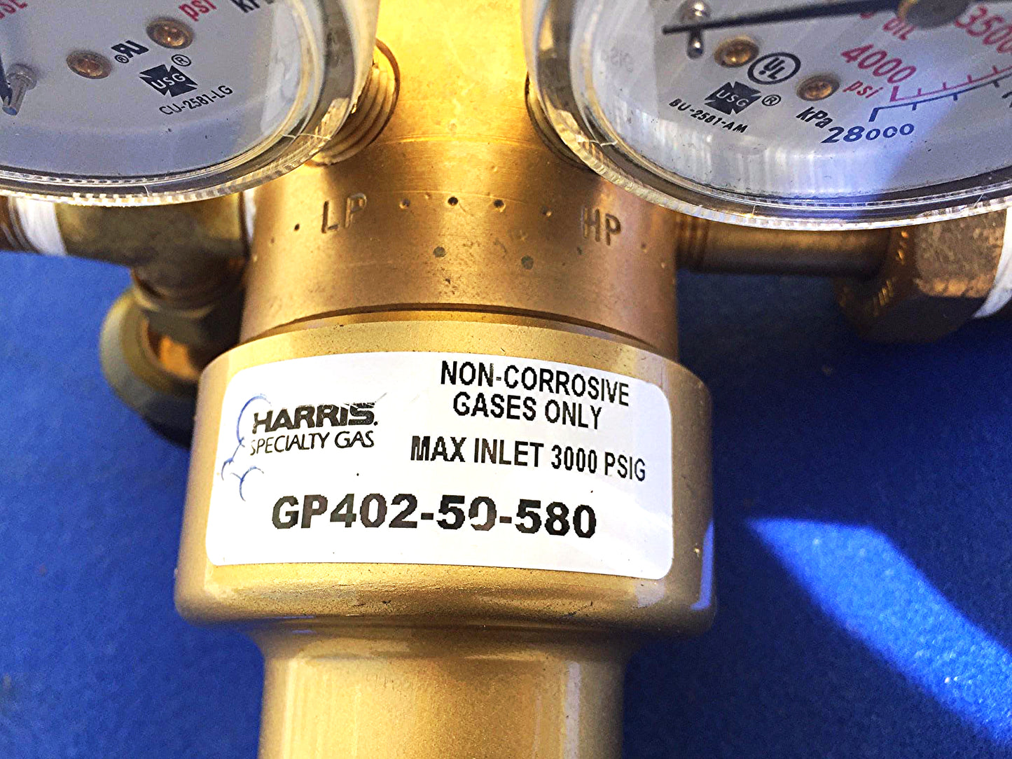 HARRIS GP 402-50-580 GENERAL PURPOSE DUAL STAGE BRASS REGULATOR FREE SHIPPING