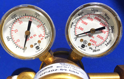 HARRIS GP 402-50-580 GENERAL PURPOSE DUAL STAGE BRASS REGULATOR FREE SHIPPING