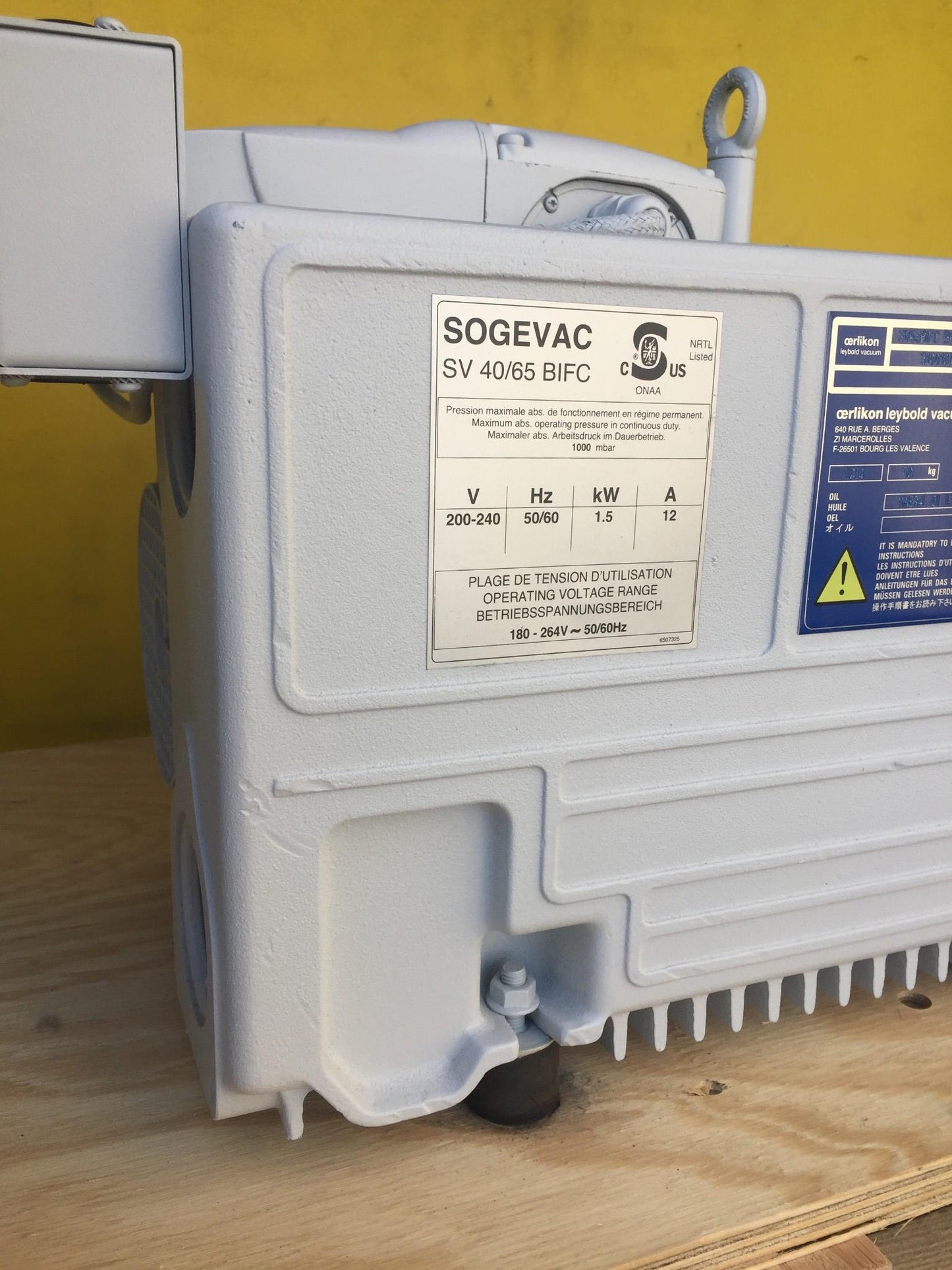 SOGEVAC SV 40/65 BIFC SV40B SV65B SV100 LEROY SOMER VANE VACUUM PUMP FREE SHIP