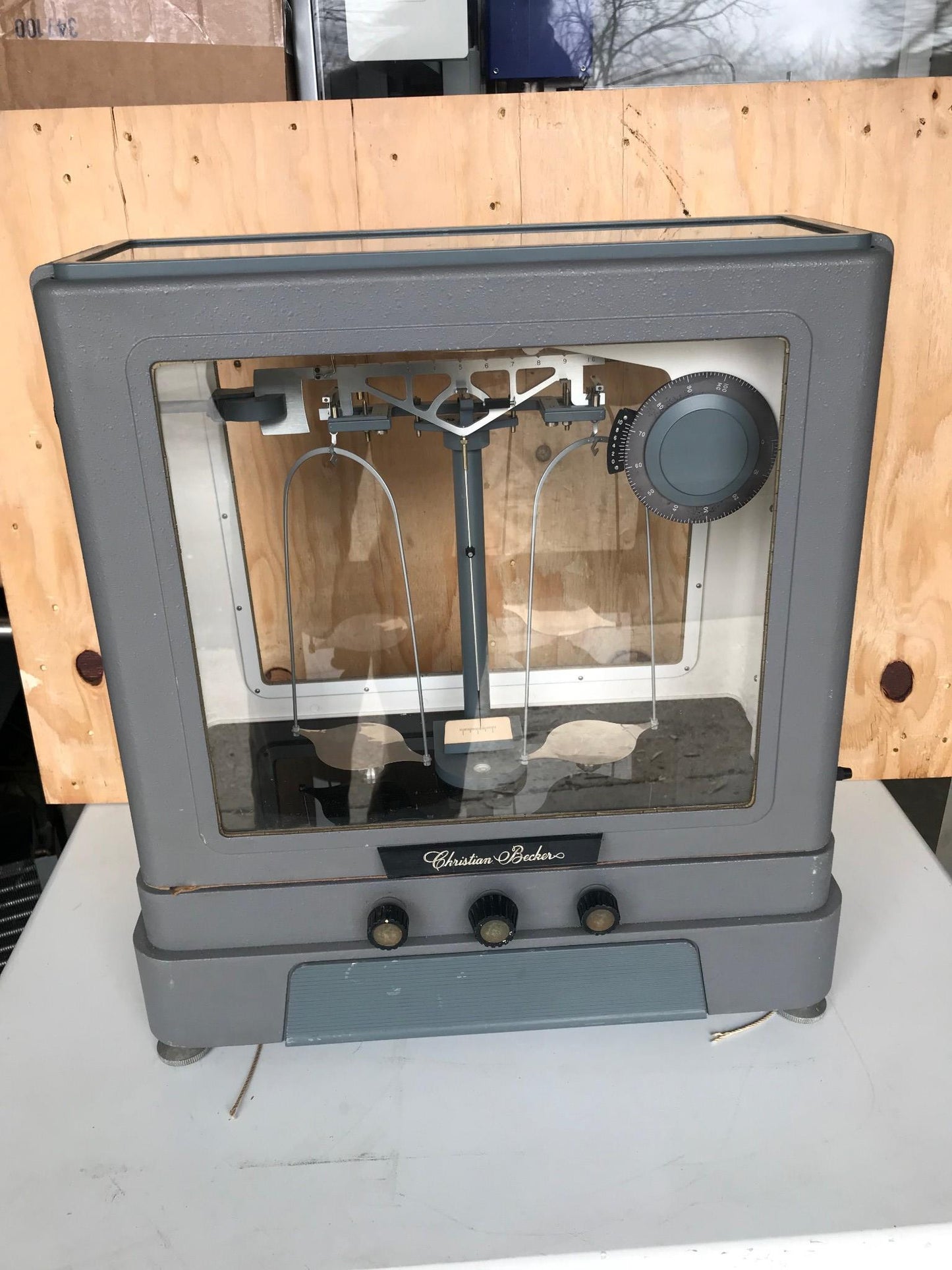 VINTAGE CHRISTIAN BECKER ENCLOSED 200 g APOTHECARY CHAINOMATIC BALANCE FREE SHIP