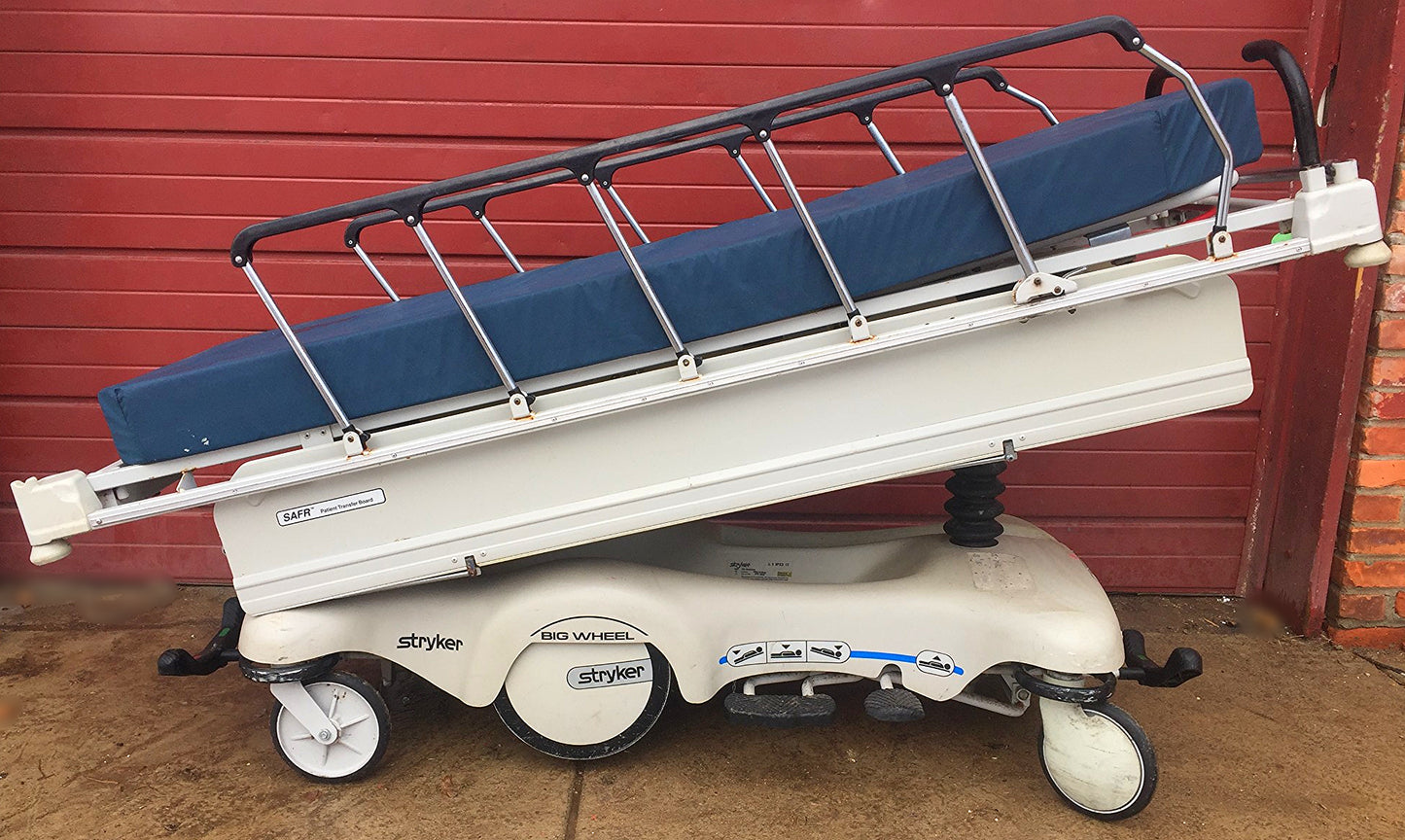 STRYKER 721 BIG WHEEL PAD GLIDEAW HOSPITAL EMERGENCY GURNEY BED STRETCHER CLINIC