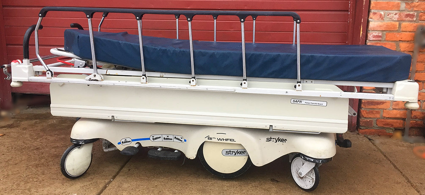 STRYKER 721 BIG WHEEL PAD GLIDEAW HOSPITAL EMERGENCY GURNEY BED STRETCHER CLINIC