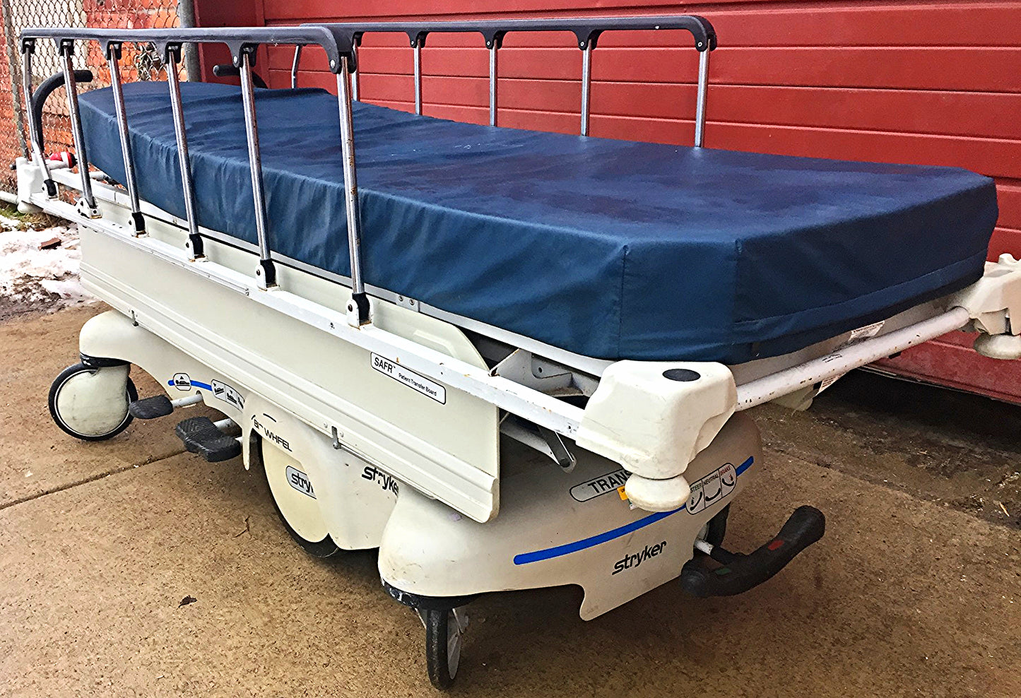 STRYKER 721 BIG WHEEL PAD GLIDEAW HOSPITAL EMERGENCY GURNEY BED STRETCHER CLINIC
