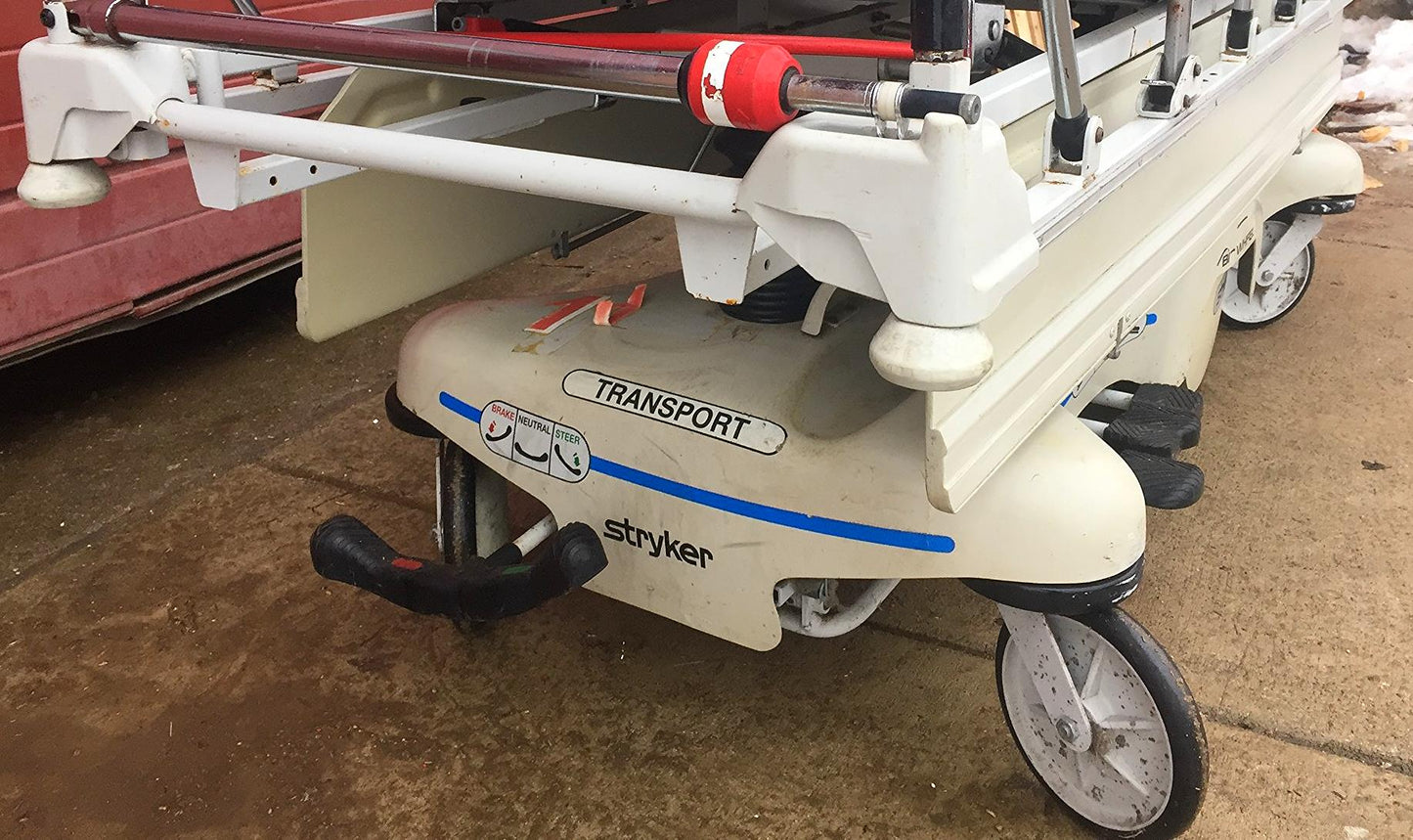 STRYKER 721 BIG WHEEL PAD GLIDEAW HOSPITAL EMERGENCY GURNEY BED STRETCHER CLINIC