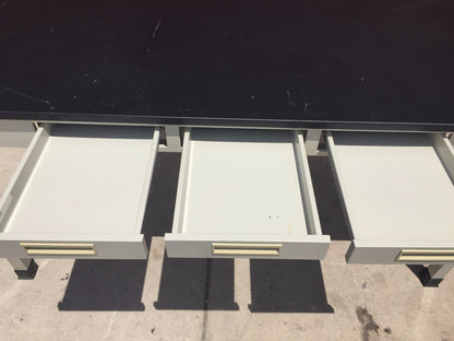 HAMILTON METAL BLACK SLAB LAB TABLE 72" x 30" x 30" Plus 3 DRAWERS FREE SHIPPING