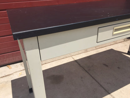 HAMILTON METAL BLACK SLAB LAB TABLE 72" x 30" x 30" Plus 3 DRAWERS FREE SHIPPING