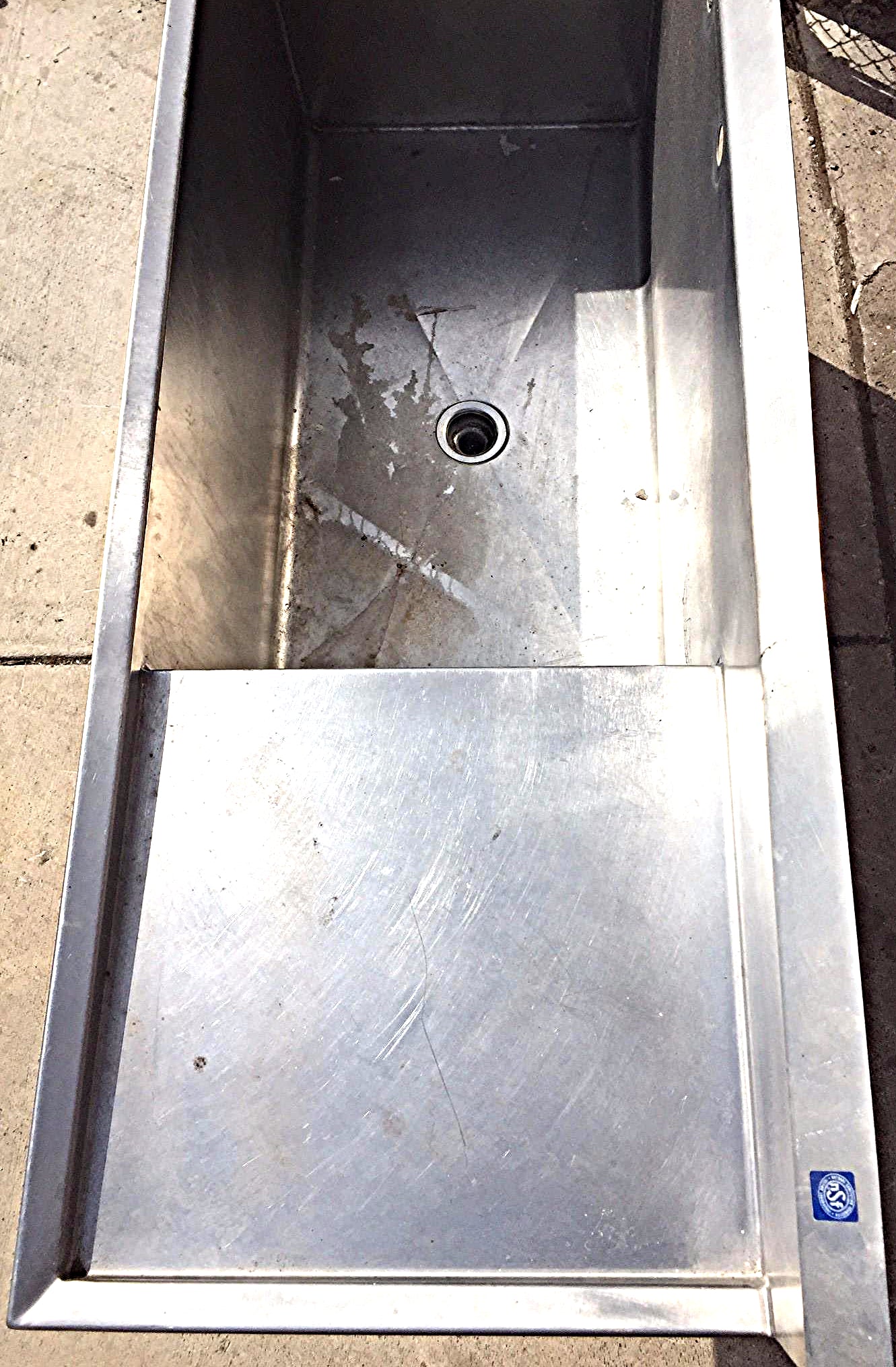 ELKAY STAINLESS STEEL RARE SINK Huge Bowl is 53w x 24"h x 25"d FREE SHIP