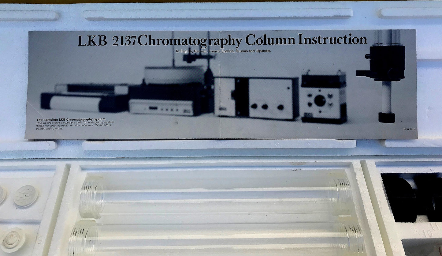 COMPLETE BRAND NEW LKB 2137 CHROMATOGRAPHY COLUMN LAB with MANUAL FREE SHIPPING
