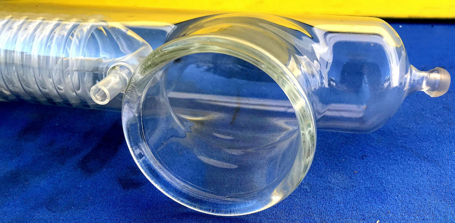 PERFECT 26" INCH DOUBLE COIL CONDENSER CHEMGLASS FRITTED LAB GLASS FREE SHIPPING
