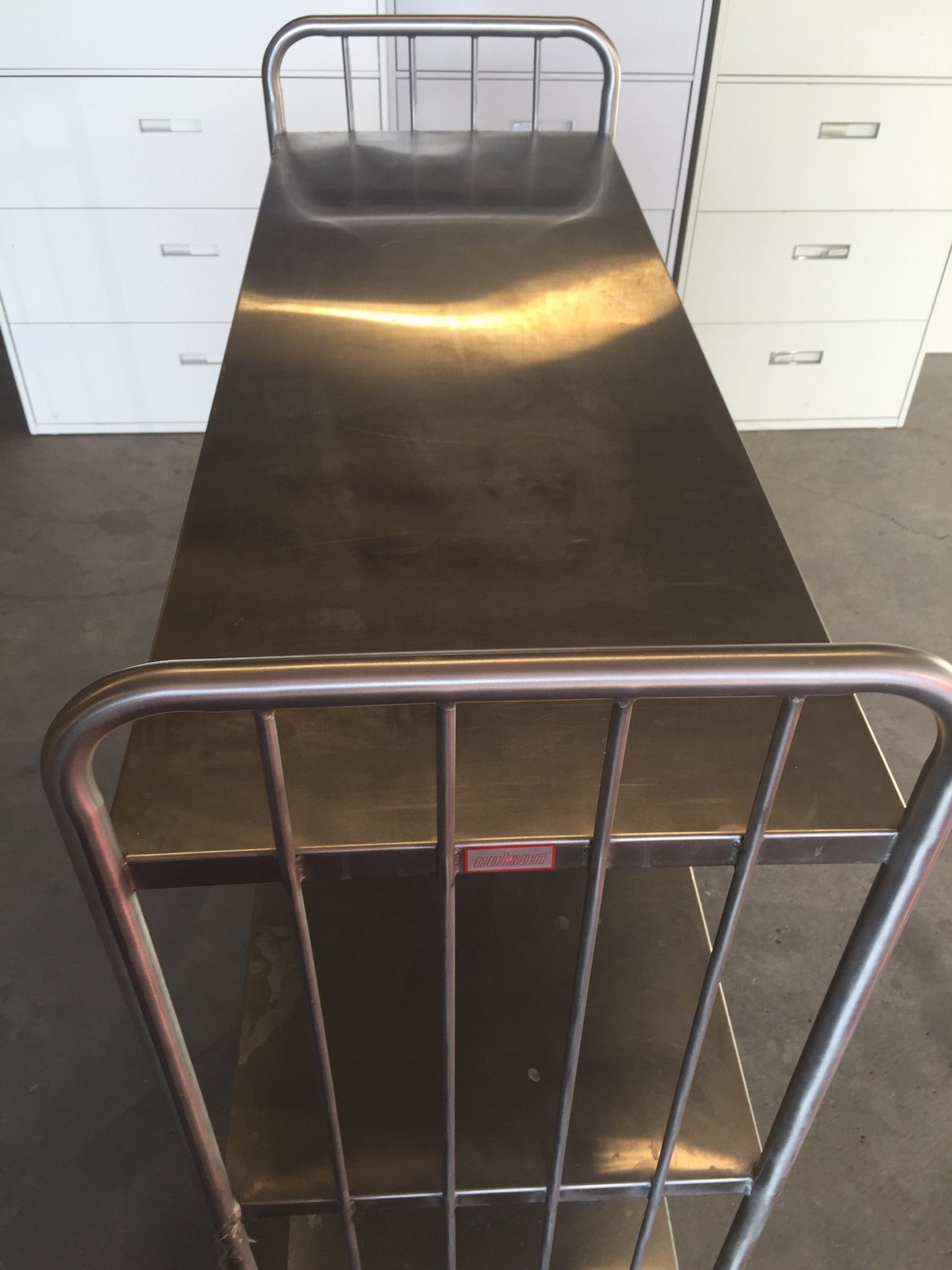 COLSON BIG 6 WHEELED SWIVEL 3 SHELF STAINLESS STEEL CART KITCHEN HOSPITAL CLINIC