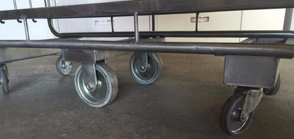 COLSON BIG 6 WHEELED SWIVEL 3 SHELF STAINLESS STEEL CART KITCHEN HOSPITAL CLINIC